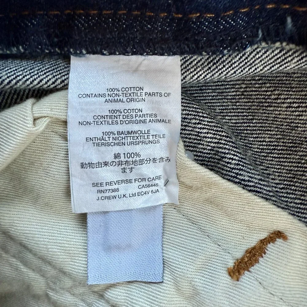 J.Crew 770 Straight Fit Jeans 100% Cotton Dark Wash Denim W32 L32 - Picture 5 of 8